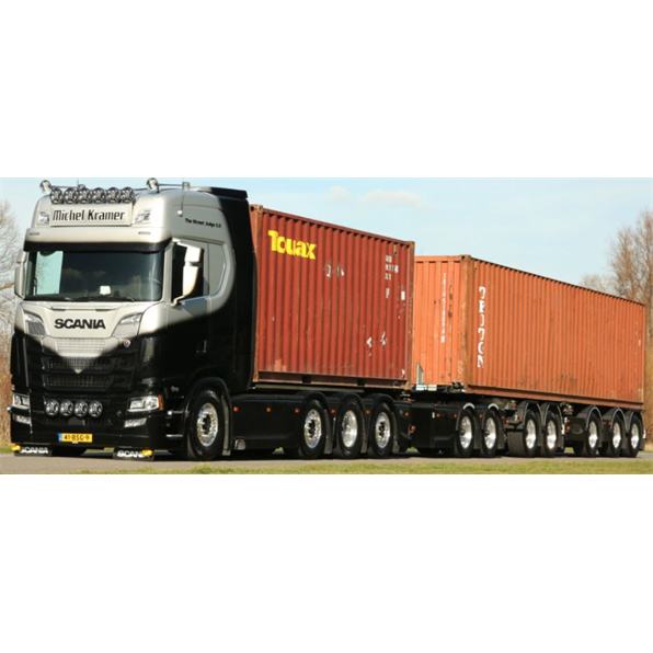 Scania S Highline CS20H 8x2 Riged Road Train 2Connect Combi Trailer 2 3x 20ft
