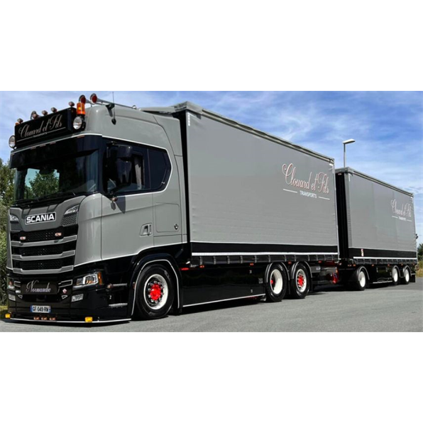 Scania S Highline CS20H 6x2 Tag Axle Riged Truck Curtainside 3 Axle 'Clouard Et Fils'