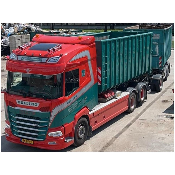 DAF XF SH w/Sky Lights Riged w/Hooklift 6x2 Drawbar w/Hooklift 6 Axle + 2 x 40M3