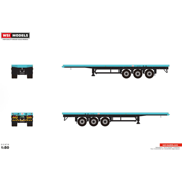Classic Flatbed Trailer 3 Axle Koyama