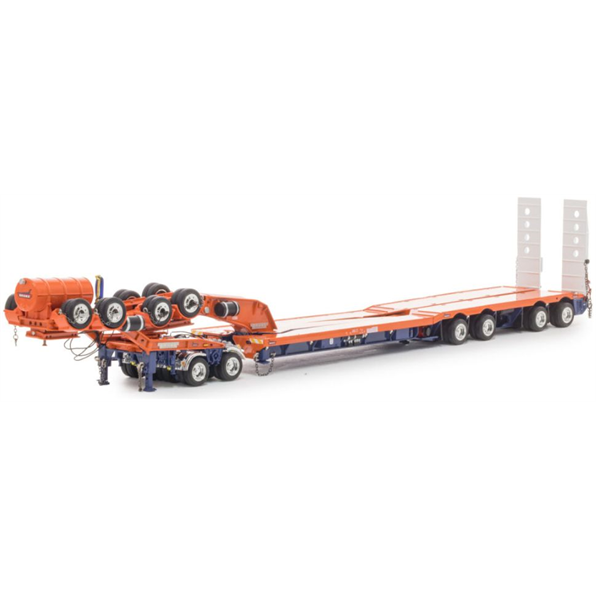 Drop Deck Swingwing Trailer 4 x 8 w/Hydraulic Neck Orange/Blue