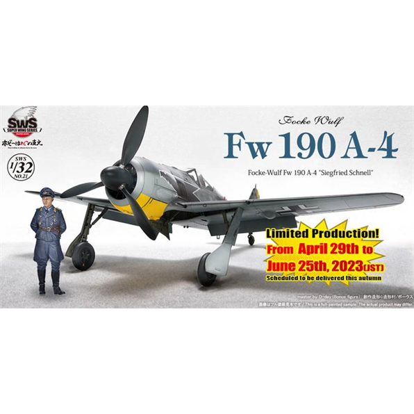 Focke Wulf Fw190 A-4 w/Siegfried Schnell Figure