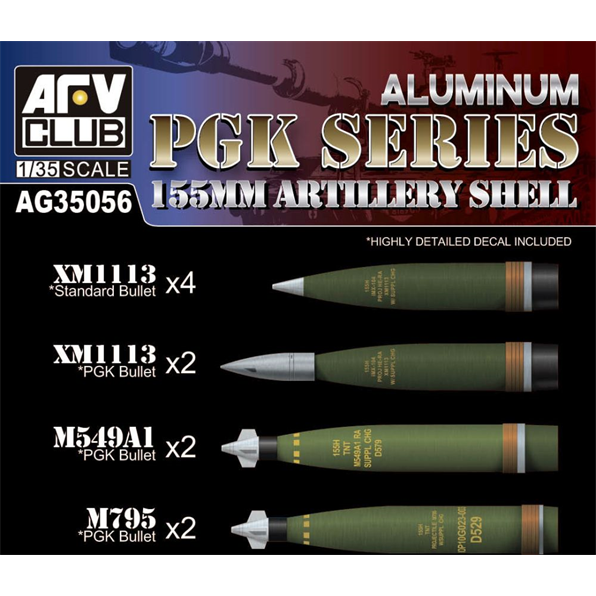 US PGK Series 155mm Artillery Shells (Aluminium)