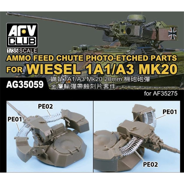 Ammo Feed Chute PE for Wiesel 1A1/A3 Mk 20