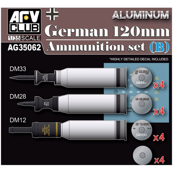 Modern German 120mm Tank Ammunition Set B (Aluminium)