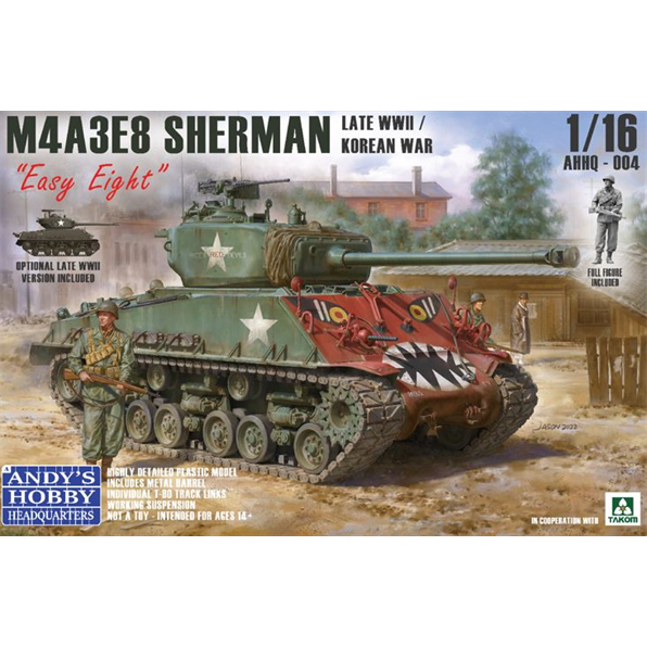M4A3E8 Sherman 'Easy Eight' w/T80 Tracks 2 WWII Late Options or 3 Korean War Option
