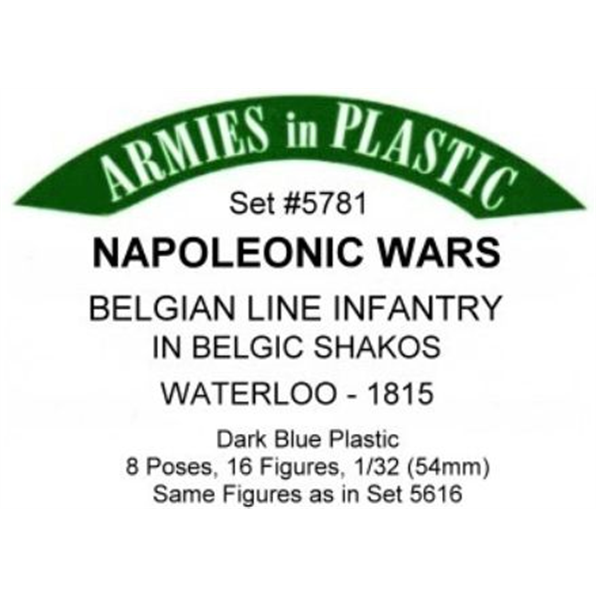 Napoleonic Wars Belgian Line Infantry In Belgic Shakos Waterloo 1815