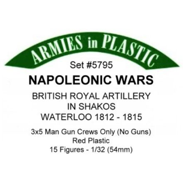 Napoleonic Wars British Royal Artillery in Shakos Waterloo 1812-1815