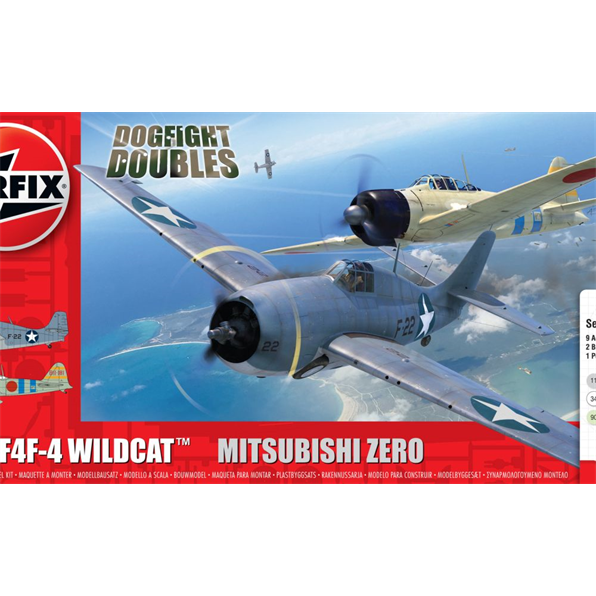 Grumman F-4F4 Wildcat + Mitsubishi Zero