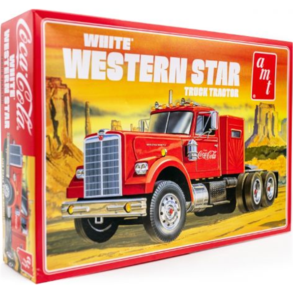 White Western Star Semi Tractor Coca-Cola