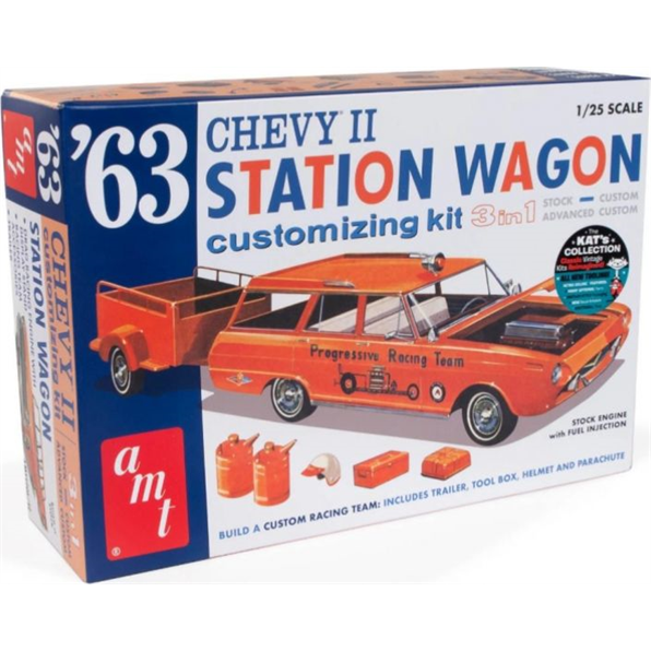 Chevy II Station Wagon 1963 w/Trailer