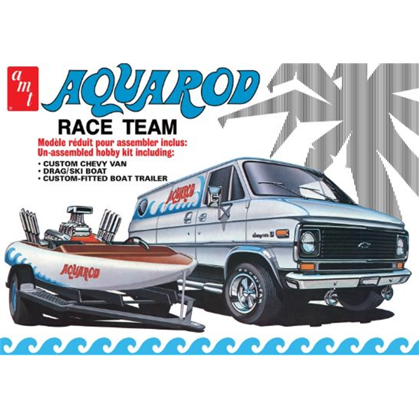 Aqua Rod Race Team 1975 Chevy Van, Race Boat and Trailer