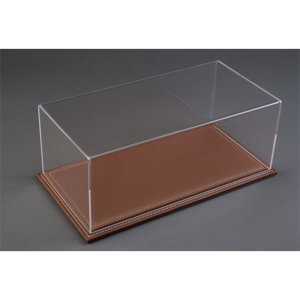 Maranello 1:18 Display Case with Brown Leather Base