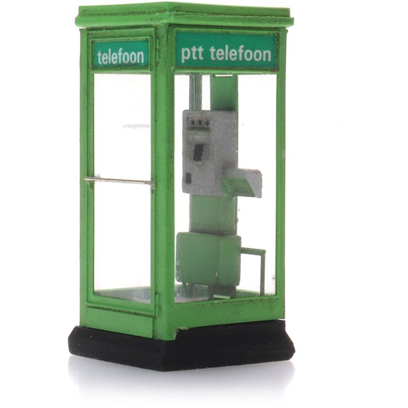Green Phone Booth (PTT) 1:87 Resin Kit, Unpainted