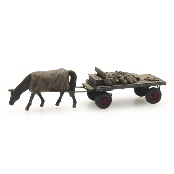 Coal Cart With Horse 1:120 Ready-Made, Painted