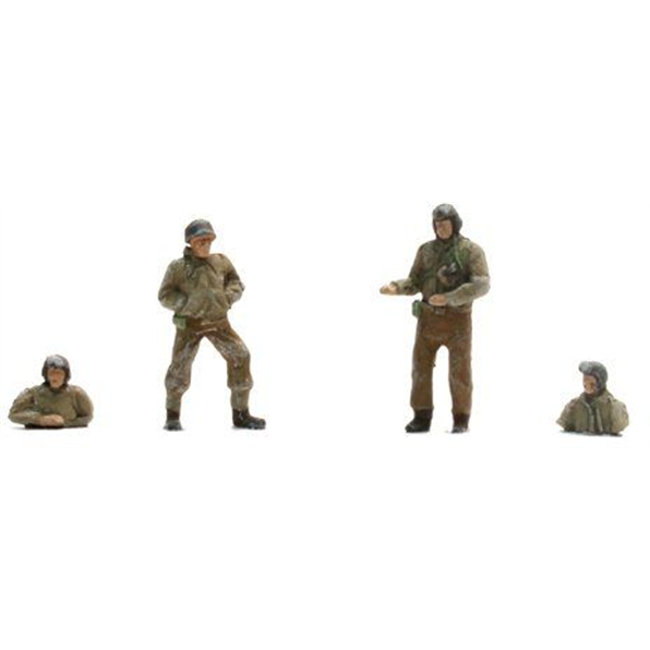 US Tank Crew (4 Fig) 1:87 Ready-Made, Painted