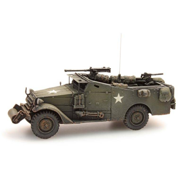 US/UK M3A1 White Scout Car 1:87 Ready-Made, Painted