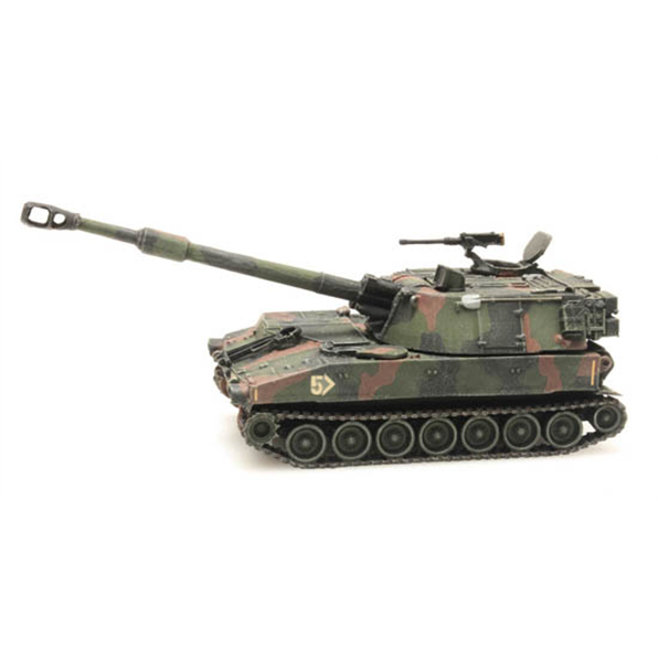 US M109 A2 Camo 1:87 Ready-Made, Painted