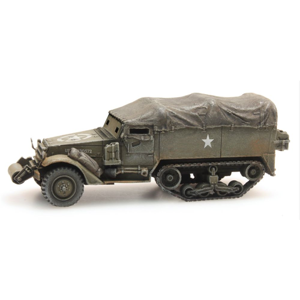 M3A1 Half-Track Personnel Carrier Train Load (US) 1:87 Ready-Made, Painted