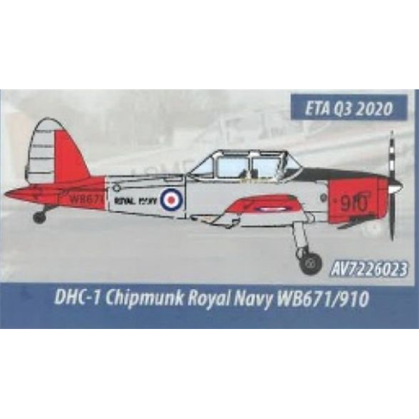 DHC1 Chipmunk Royal Navy WB671/910