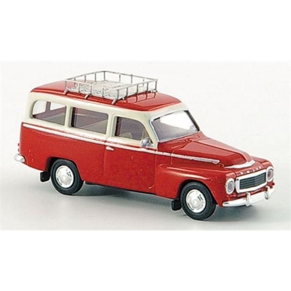 Volvo Duet Station Wagon Red/White with Roof Rack