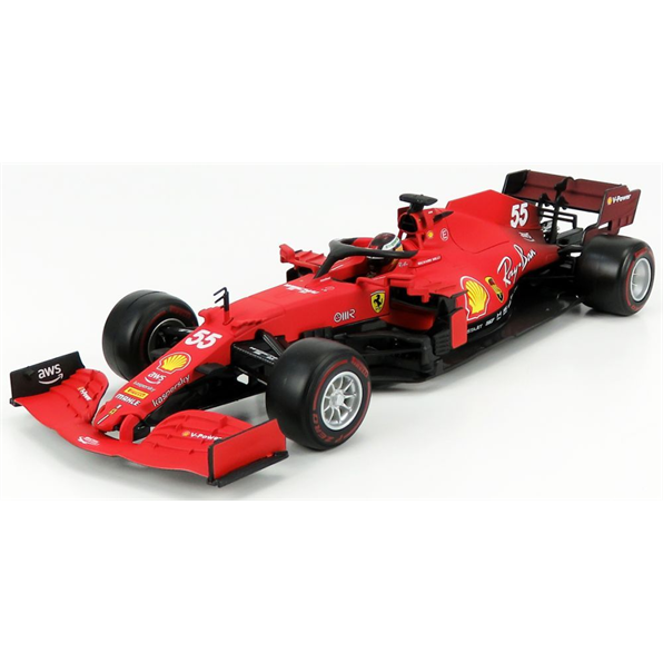Ferrari SF21 #55 Carlos Sainz 2021 Season Car - Exclusive - Red wall soft tyres