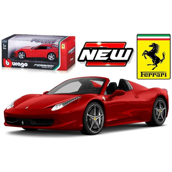 Ferrari 458 Spider - Red (Race and Play)1:24