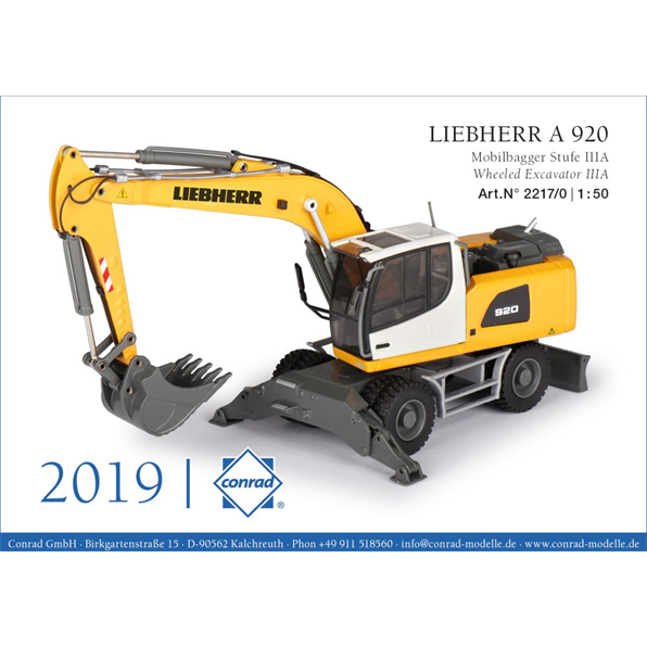 LIEBHERR A 920 Wheeler excavator IIIA
