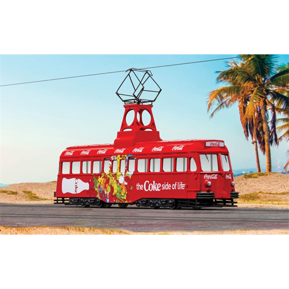 Single Decker Tram Coca Cola Coke Side of Life