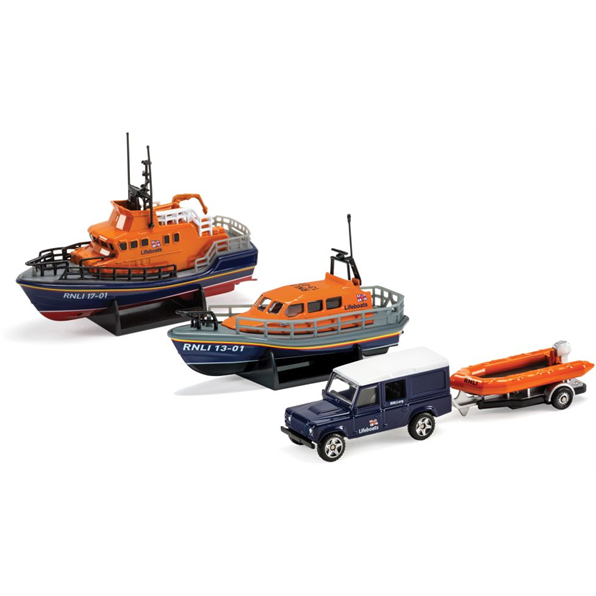 RNLI Gift Set Shannon Lifeboat Severn Lifeboat and Flood Rescue Team