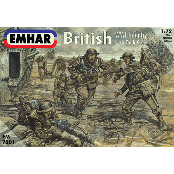 British Infantry + Tank Crew WWI Figures