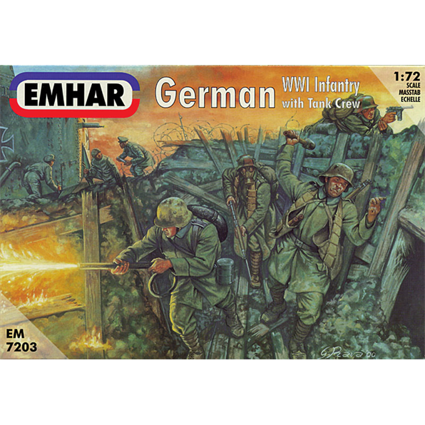 German Infantry + Tank Crew WWI Figures