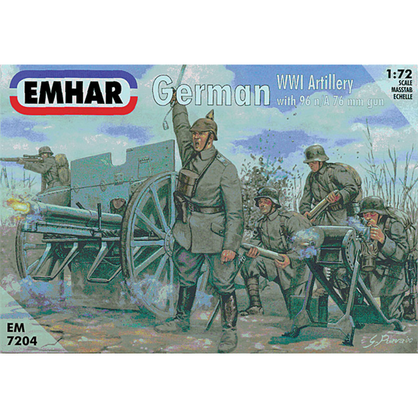 German Artillery WWI Figs + Cannon