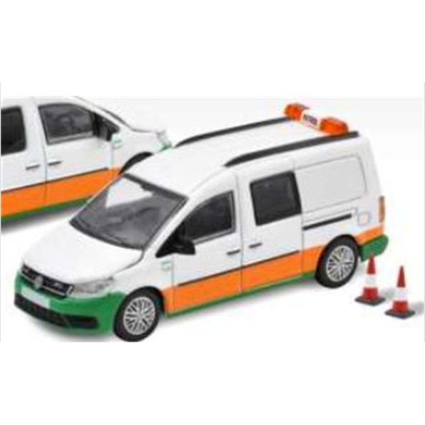 VW Caddy Maxi Van Maintenance Car White Green/Orange