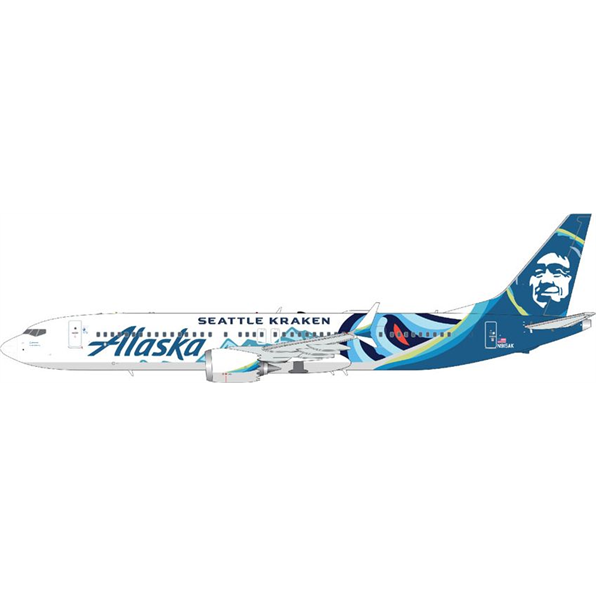 Boeing B737 MAX 9 Alaska Airlines N915AK 'Seatlle Kraken' Livery