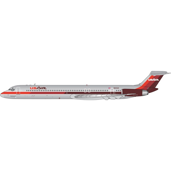 MD-80 US Air N824US 1980's Livery Triple Red/Polished