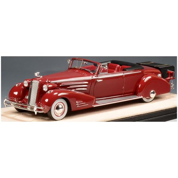 Cadillac 452D V16 Victoria Maroon Cabrio Coupe Open Roof 1934