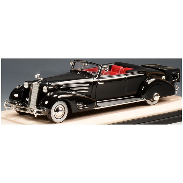 Cadillac 452D V16 Victoria Black Cabrio Coupe Open Roof 1934