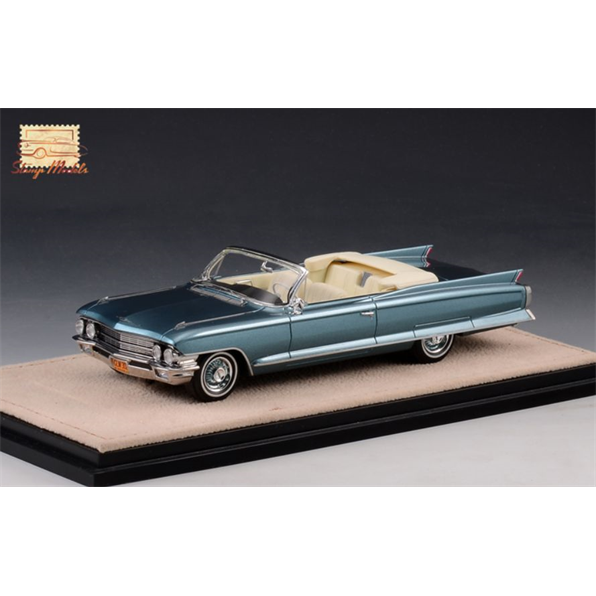 Cadillac Series 62 Convertible Open Top Neptune Blue Metallic 1962