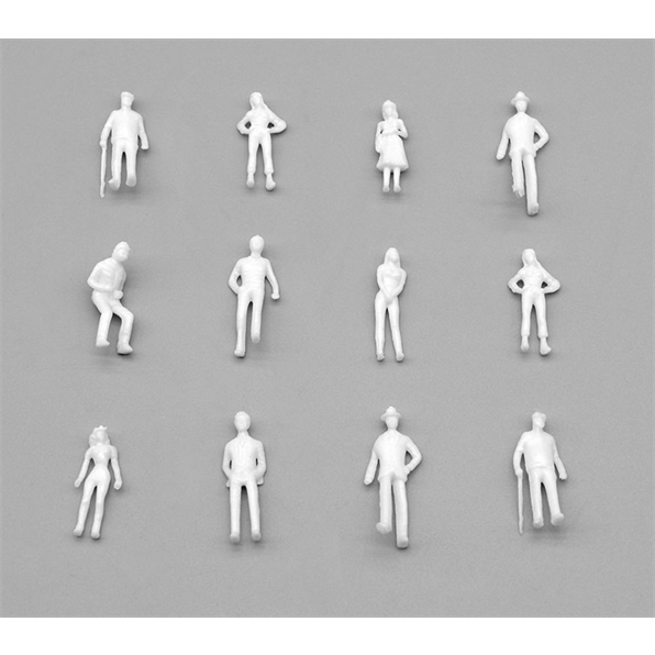 Model Railway Plain White Figures