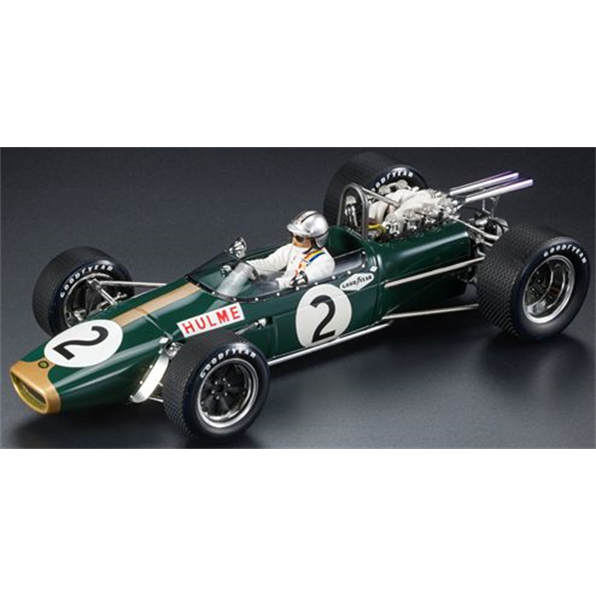 Brabham BT24 #2 Denny Hulme 3rd Mexico GP 1967 w/Figurine