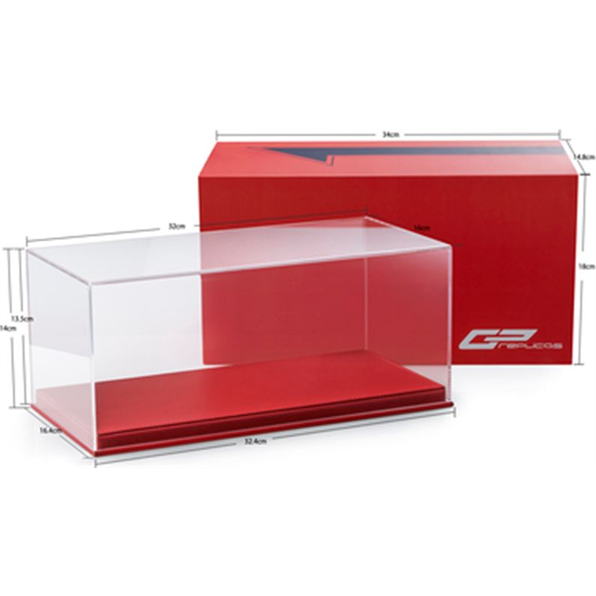 Gilles Villeneuve Collection 1:18 Display Case Red Base (32 x 16.4 x 13.5 CM)