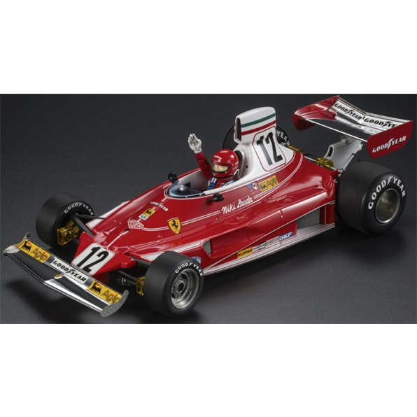 Ferrari 312 T 1975 #12 Niki Lauda Winner Monaco 1975 W.C. w/Driver/Arm Raised