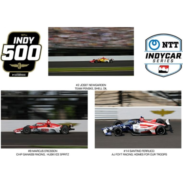 Indy 500 2023 Podium 3 Car Set #2 J.Newgarden/#8 M.Ericsson/#14 S.Ferruci