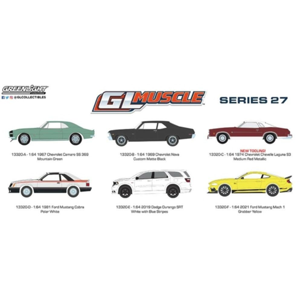 Greenlight Muscle Series 27 (6 Car Set) 12pcs Asst