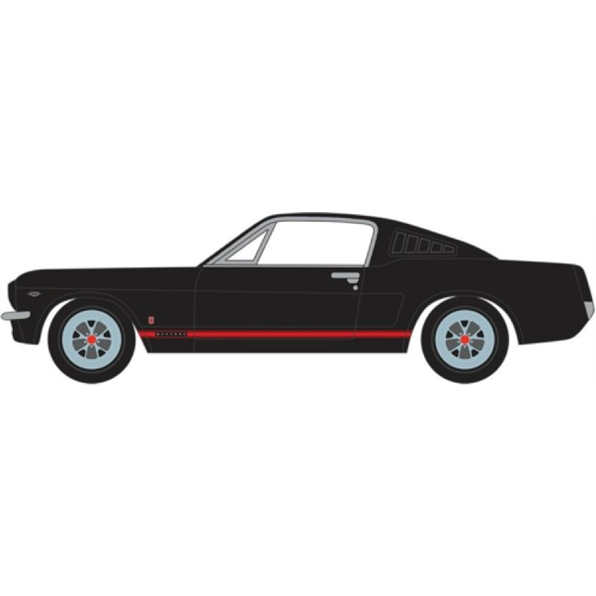 Ford Mustang GT 1965 Raven Black w/Red Stripes