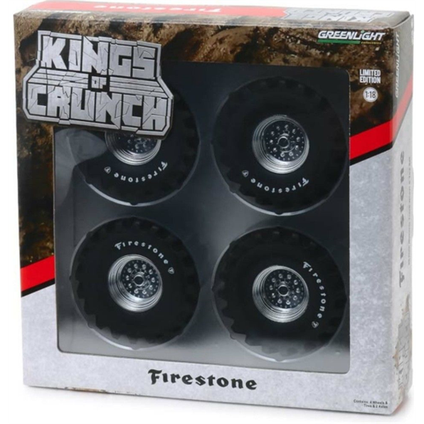 Monster Truck 48-Inch 'Firestone' Wheel + Tyre Set 'Kings of Crunch'