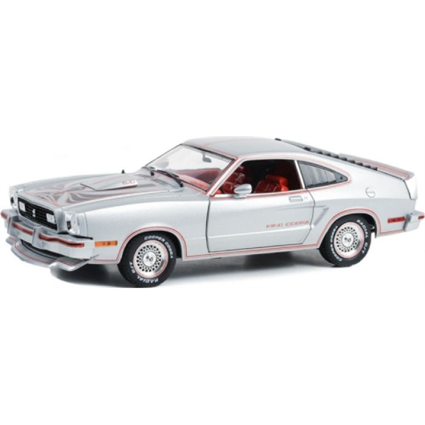 Ford Mustang II King Cobra 1978 Silver Metallic w/Red and Black Stripes