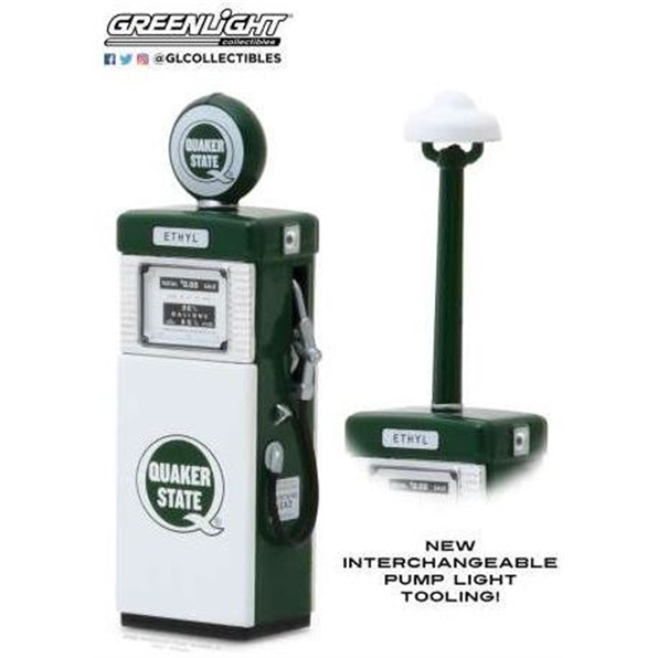 Wayne 505 Gas Pump Quaker State with Pump Light vintage Gas Pumps Series 5 green/whi