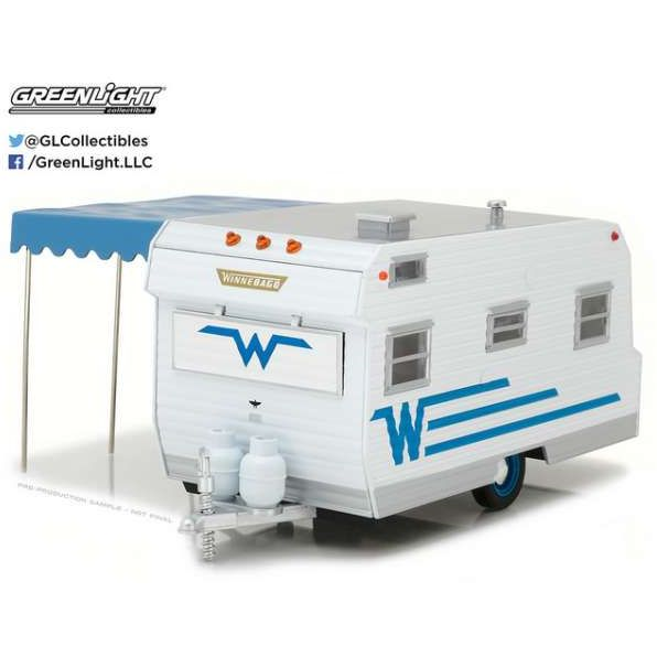 Winnebago 216 Hitch and Tow Trailers Series white/blue 1964